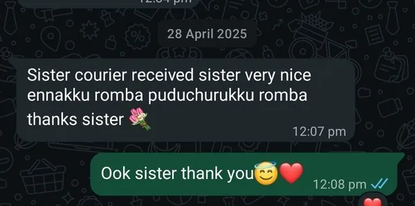 Customer WhatsApp review 3