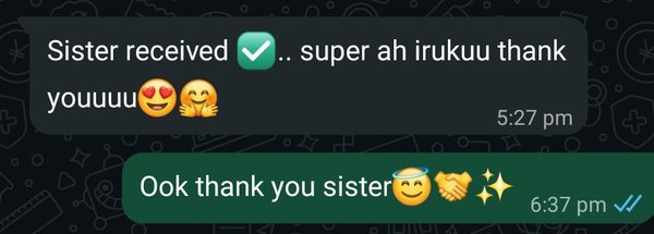 Happy customer testimonial — aesthetic gifts Tamil Nadu