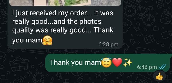 Genuine customer feedback — birthday gift polaroids